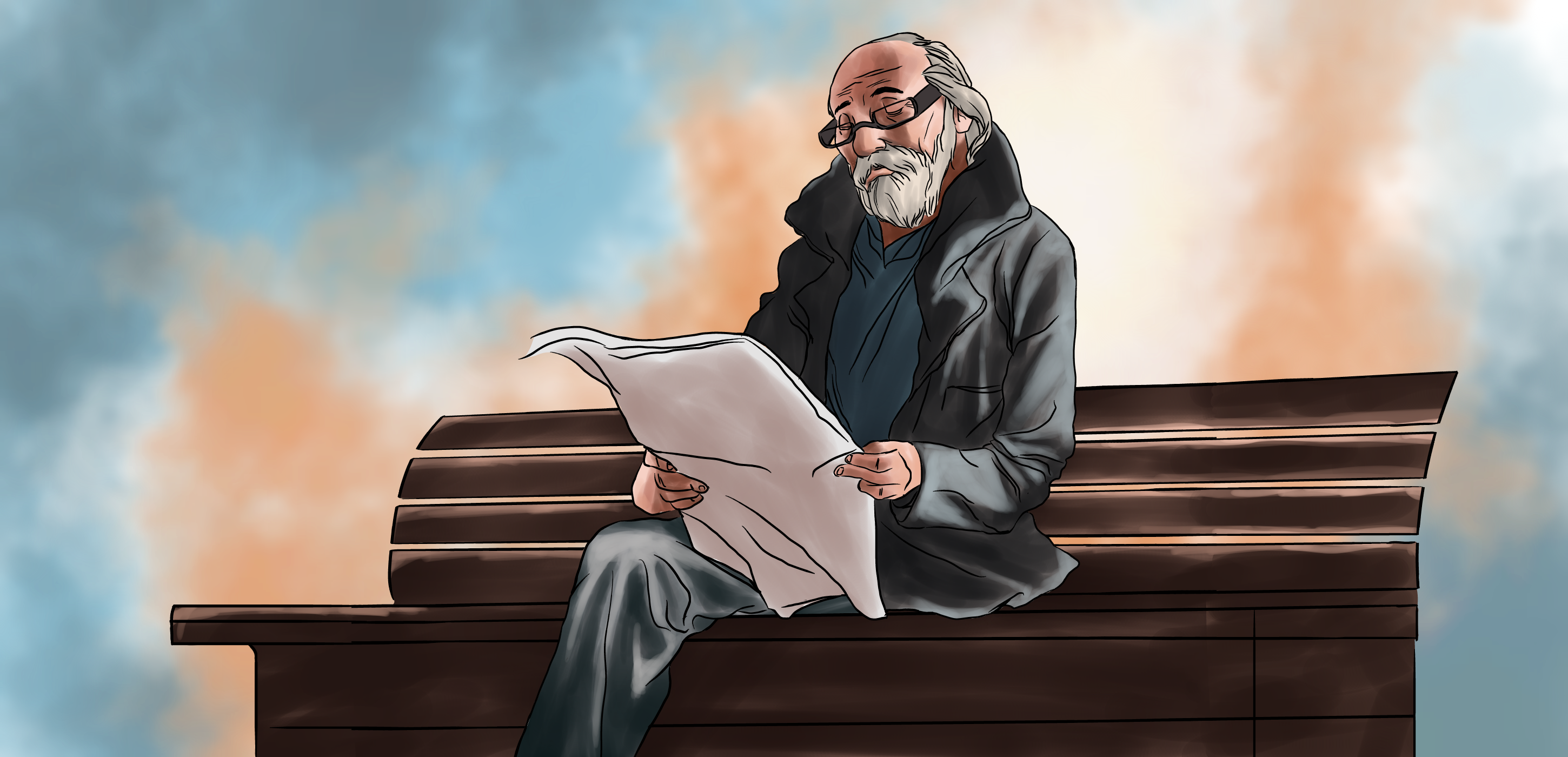 Senior Man Reading